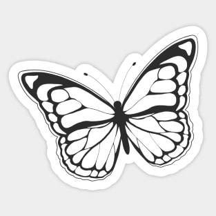 gray butterfly Sticker